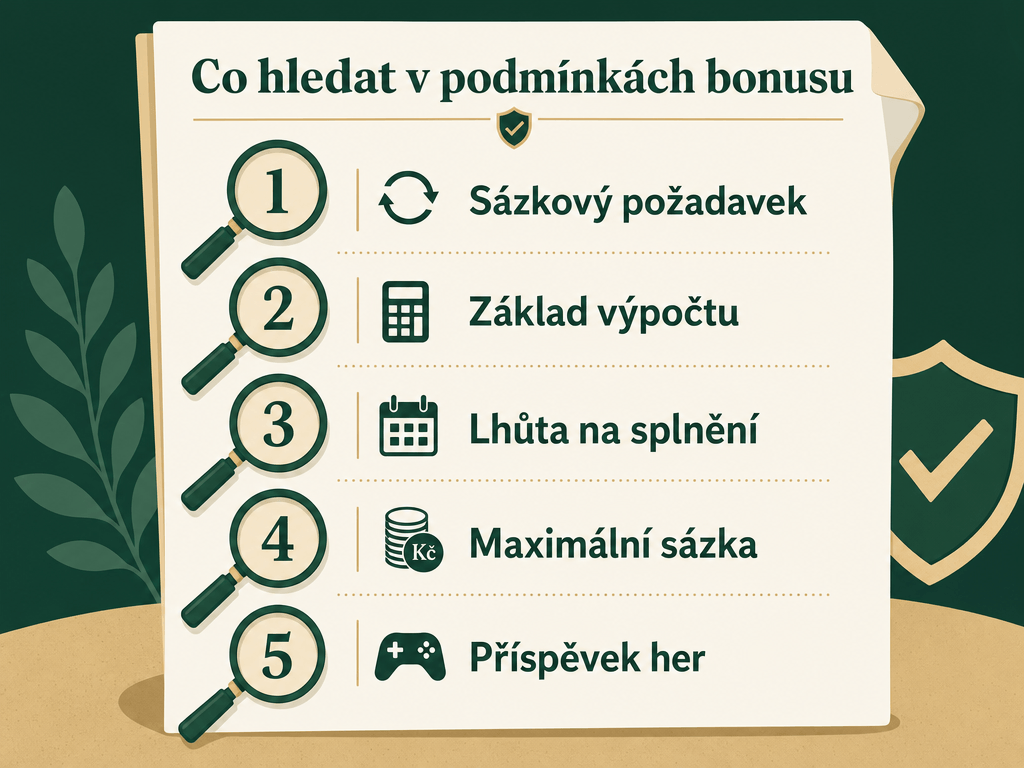 Pět míst v podmínkách bonusu, která stačí přečíst