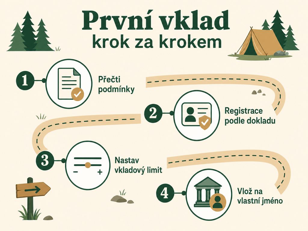 První vklad do online casina krok za krokem